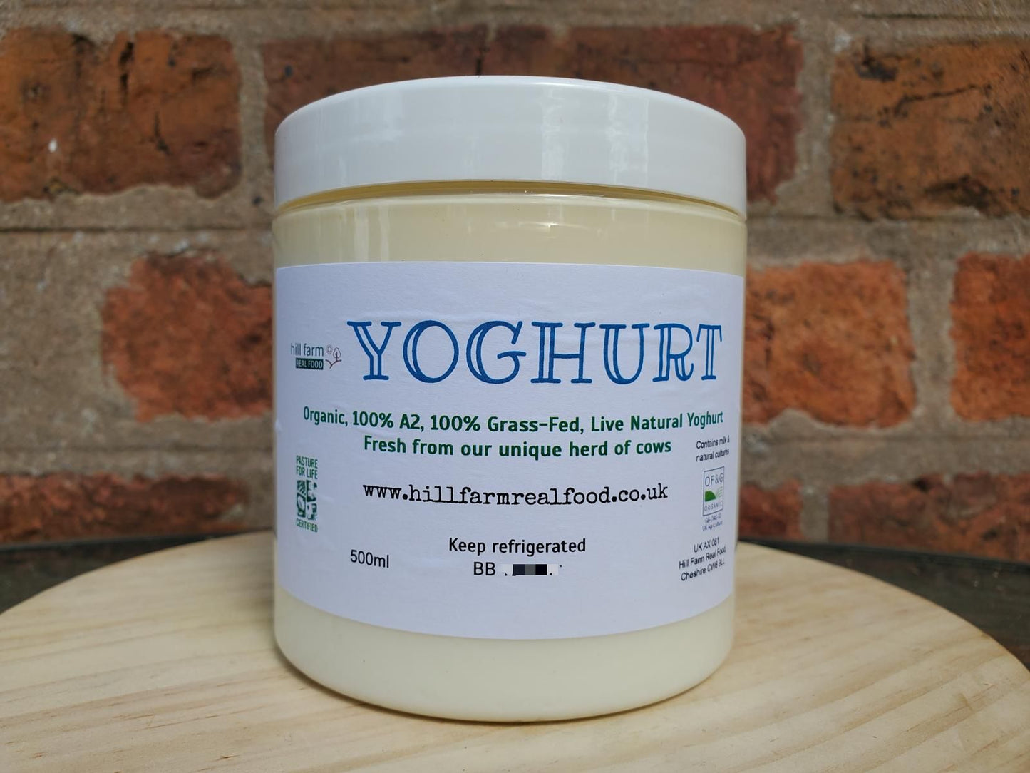 HILL FARM YOGHURT 500ml