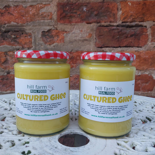 Hill Farm CULTURED GHEE 500ml x 2 Jar Bundle (INCLUDES COURIER DELIVERY)