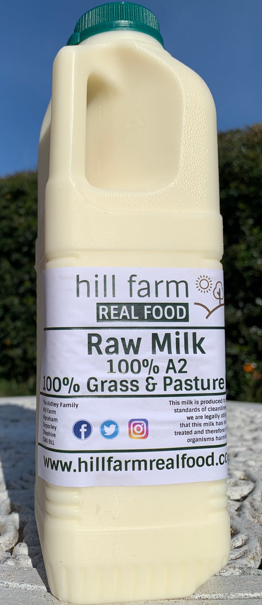 Raw Organic A2 Grass Fed milk, 1 litre bottle