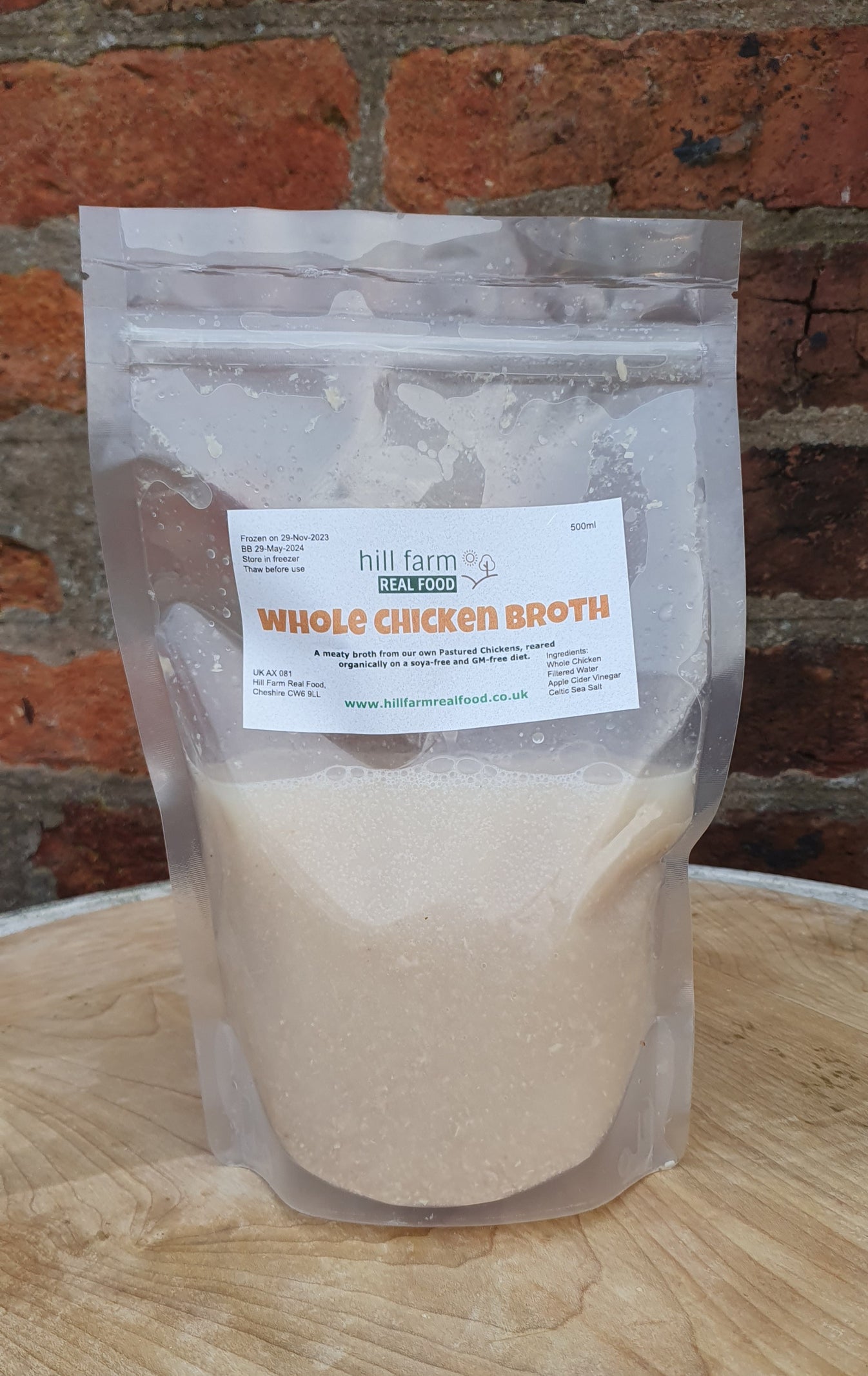 Hill Farm WHOLE CHICKEN BROTH 500ml Hill Farm Real Food