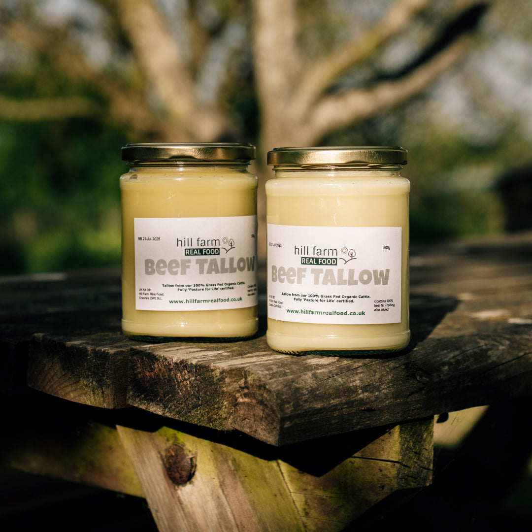 Hill Farm BEEF TALLOW 500ml x 2 Jar Bundle (INCLUDES COURIER DELIVERY)