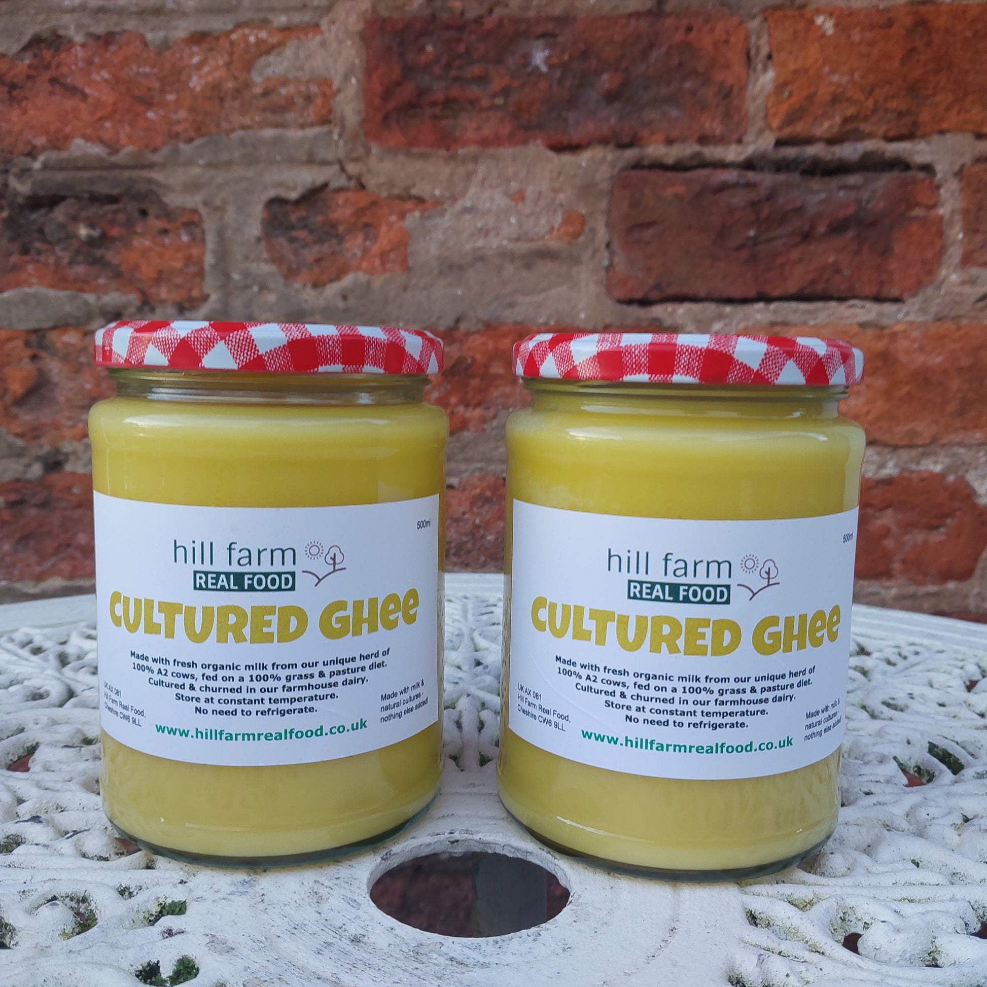 Hill Farm CULTURED GHEE 500ml x 2 Jar Bundle (INCLUDES COURIER DELIVER ...