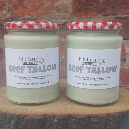 Hill Farm BEEF TALLOW 500ml x 2 Jar Bundle (INCLUDES COURIER DELIVERY)